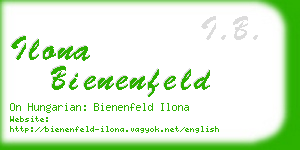 ilona bienenfeld business card